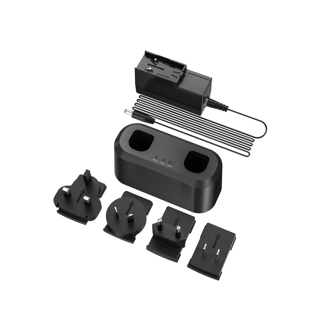 Podstawka ładująca z adapterem i wtyczkami (US/EU/UK/AU)